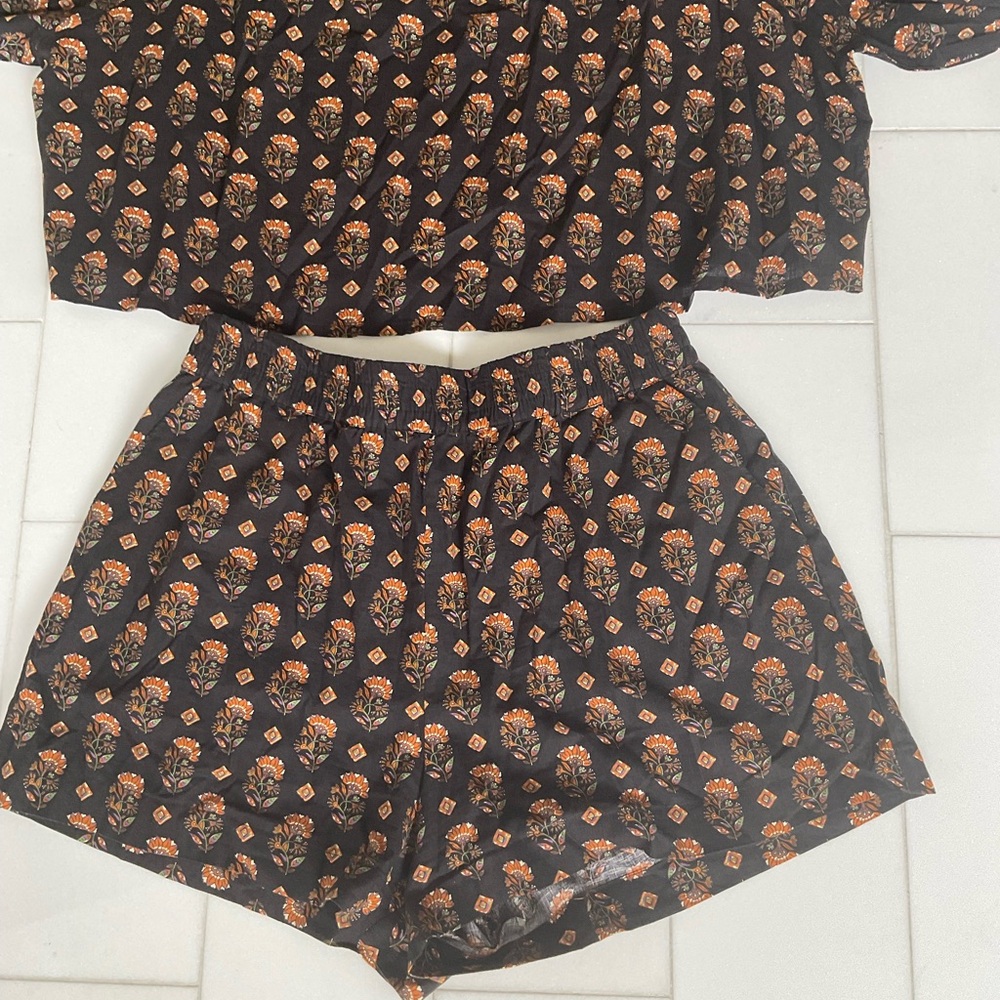 2 piece set -Boho Cotton Patterned - mango